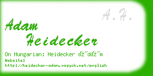 adam heidecker business card